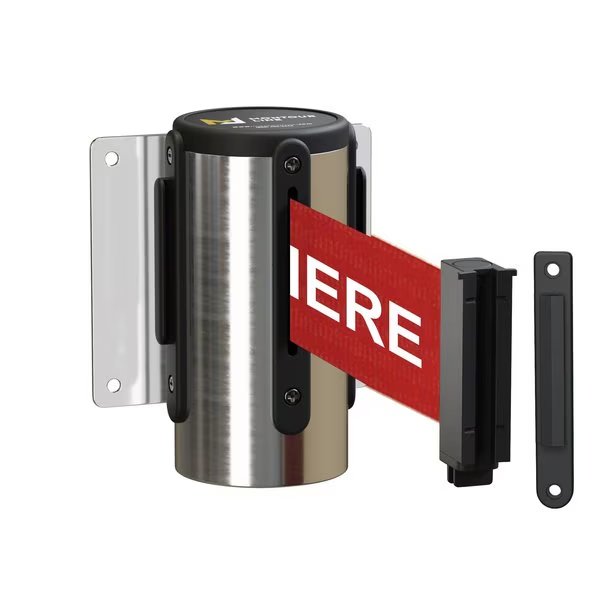Retr Belt Barrier Wall Mt PSS Fxd 8.5' Red 